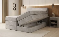 Boxspringbett Noren mit Stauraum in Samt