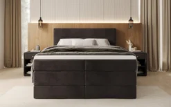 Boxspringbett Noren mit Stauraum in Samt