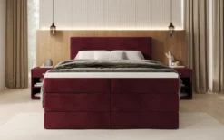 Boxspringbett Noren mit Stauraum in Samt