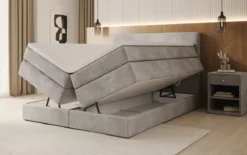 Boxspringbett Noren mit Stauraum in Samt