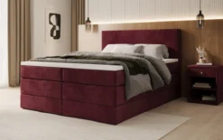 Boxspringbett Noren mit Stauraum in Samt