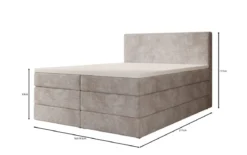 Boxspringbett Noren mit Stauraum in Cord