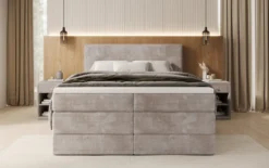 Boxspringbett Noren mit Stauraum in Cord