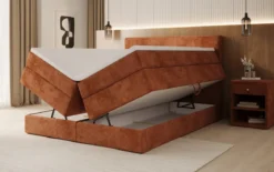 Boxspringbett Noren mit Stauraum in Cord