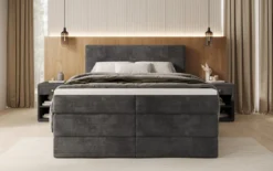 Boxspringbett Noren mit Stauraum in Cord