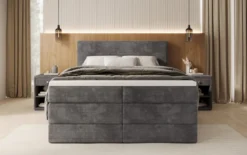 Boxspringbett Noren mit Stauraum in Cord