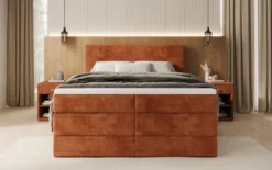 Boxspringbett Noren mit Stauraum in Cord