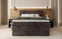 Boxspringbett Noren mit Stauraum in Cord