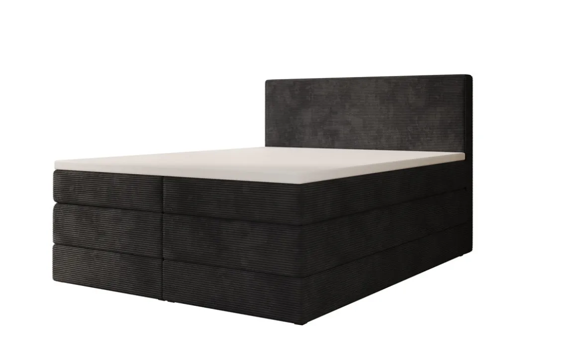 Boxspringbett Noren mit Stauraum in Cord