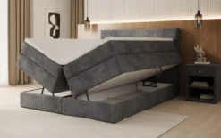 Boxspringbett Noren mit Stauraum in Cord