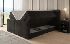 Boxspringbett Ophelia II mit hochklappbarem Stauraum in Cord