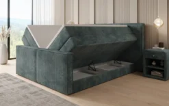 Boxspringbett Ophelia II mit hochklappbarem Stauraum in Cord