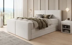 Boxspringbett Ophelia II mit hochklappbarem Stauraum in Samt