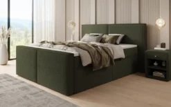 Boxspringbett Ophelia II mit Schubladen in Teddy Bouclé