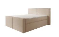 Boxspringbett Ophelia II mit Schubladen in Teddy Bouclé