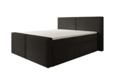 Boxspringbett Ophelia II mit Schubladen in Teddy Bouclé