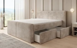 Boxspringbett Ophelia II mit Schubladen in Cord