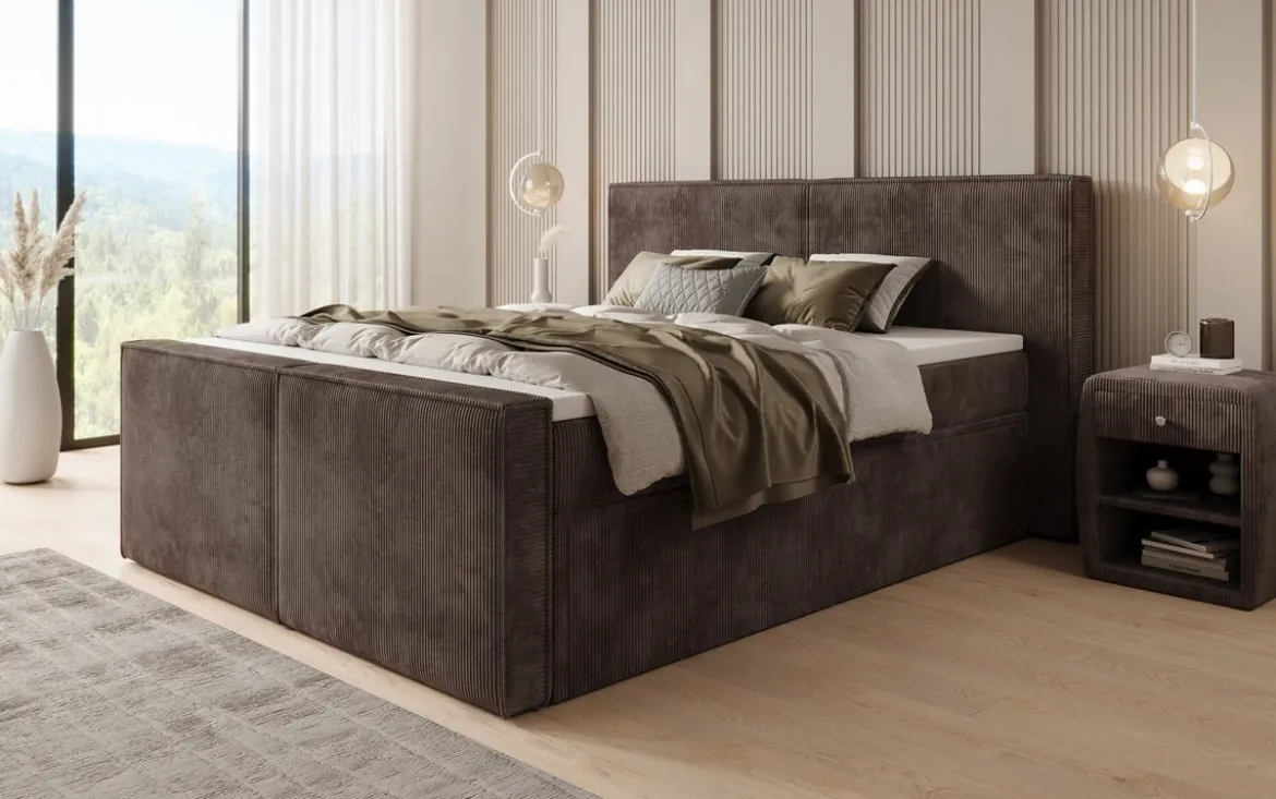 Boxspringbett Ophelia II mit Schubladen in Cord