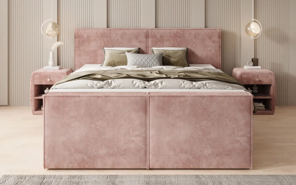 Boxspringbett Ophelia II mit Schubladen in Cord