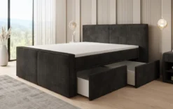Boxspringbett Ophelia II mit Schubladen in Cord