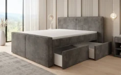 Boxspringbett Ophelia II mit Schubladen in Cord
