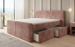 Boxspringbett Ophelia II mit Schubladen in Cord