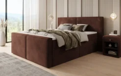 Boxspringbett Ophelia II mit Schubladen in Samt