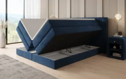 Boxspringbett Ophelia mit hochklappbarem Stauraum in Samt