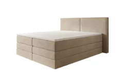 Boxspringbett Ophelia mit hochklappbarem Stauraum in Samt