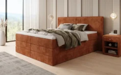 Boxspringbett Ophelia mit hochklappbarem Stauraum in Cord