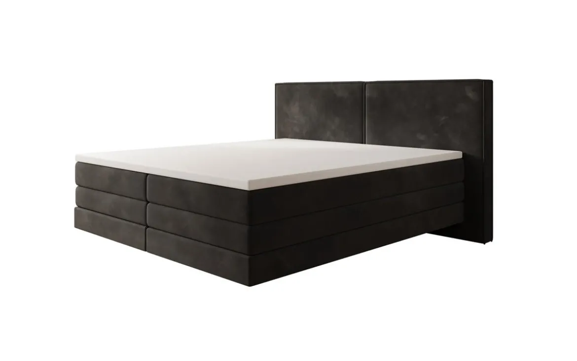 Boxspringbett Ophelia mit Schwebeoptik in Samt