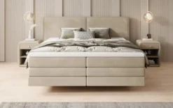 Boxspringbett Ophelia mit Schwebeoptik in Samt