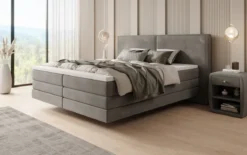 Boxspringbett Ophelia mit Schwebeoptik in Samt