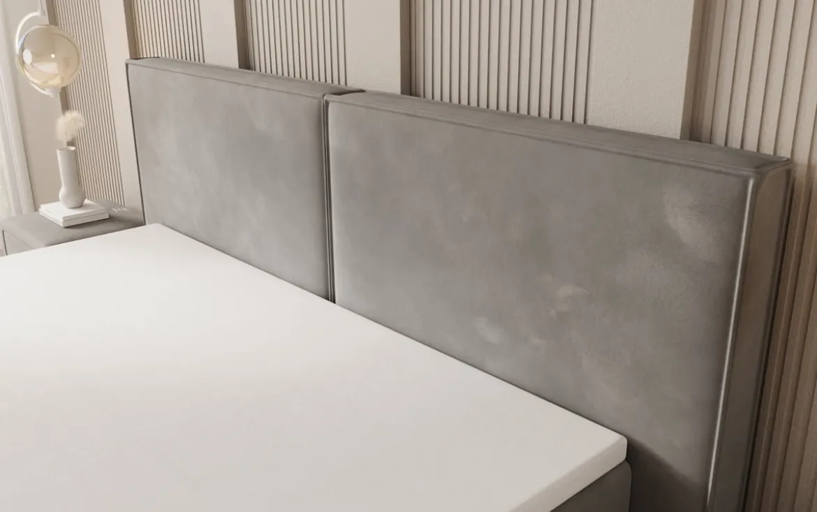 Boxspringbett Ophelia mit Schwebeoptik in Samt