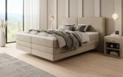 Boxspringbett Ophelia mit Schwebeoptik in Samt