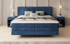 Boxspringbett Ophelia mit Schwebeoptik in Samt
