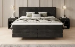 Boxspringbett Ophelia mit Schwebeoptik in Samt