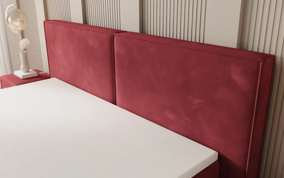 Boxspringbett Ophelia mit Schwebeoptik in Samt