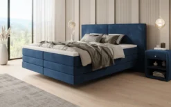 Boxspringbett Ophelia mit Schwebeoptik in Samt
