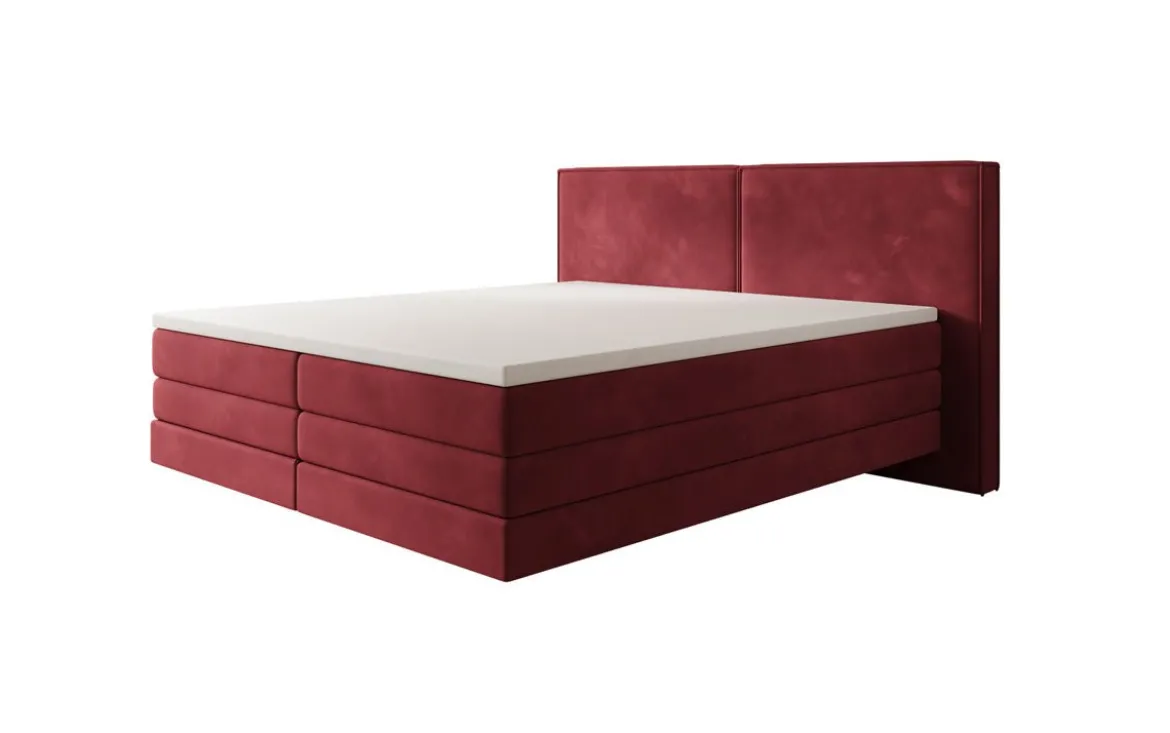 Boxspringbett Ophelia mit Schwebeoptik in Samt