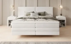 Boxspringbett Ophelia mit Schwebeoptik in Samt