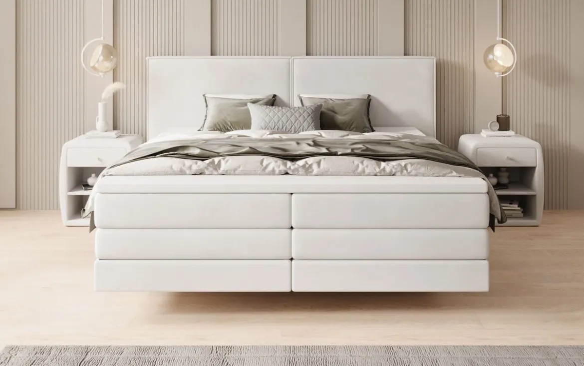 Boxspringbett Ophelia mit Schwebeoptik in Samt