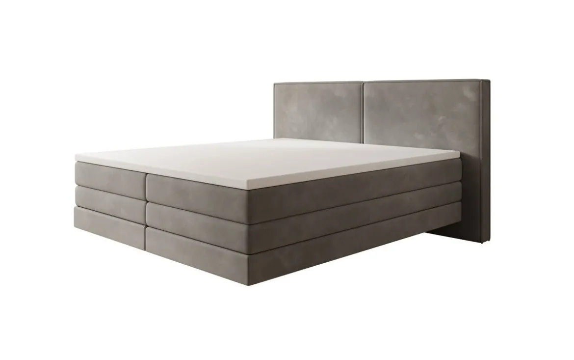 Boxspringbett Ophelia mit Schwebeoptik in Samt