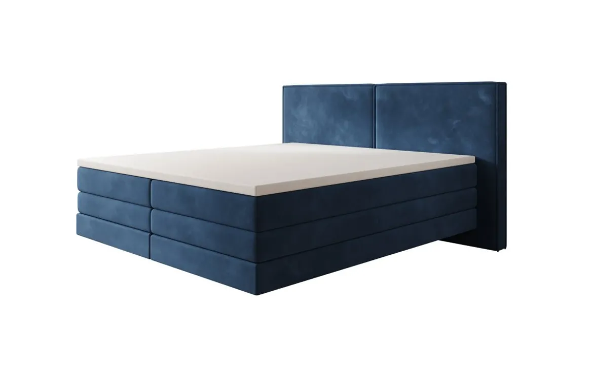 Boxspringbett Ophelia mit Schwebeoptik in Samt