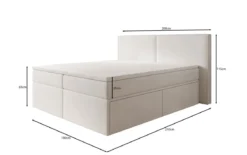 Boxspringbett Ophelia mit Schubladen in Samt