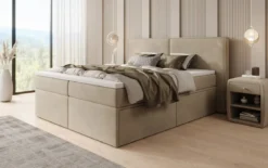 Boxspringbett Ophelia mit Schubladen in Samt