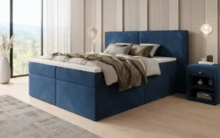 Boxspringbett Ophelia mit Schubladen in Samt