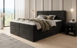 Boxspringbett Ophelia mit Schubladen in Samt