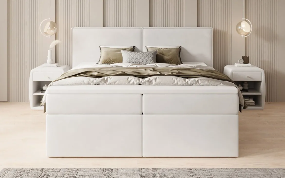 Boxspringbett Ophelia mit Schubladen in Samt