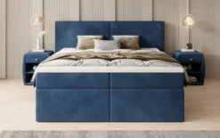 Boxspringbett Ophelia mit Schubladen in Samt